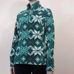 Spyder Women's Fleece 1/4 Zip Pullover Long Sleeve 1/4 Zip Teal Size 6